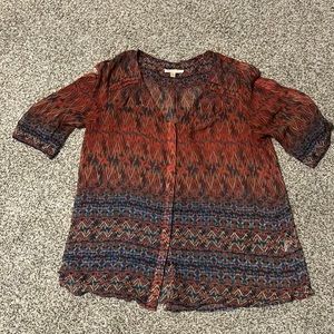 Skies are Blue Sheer Blouse